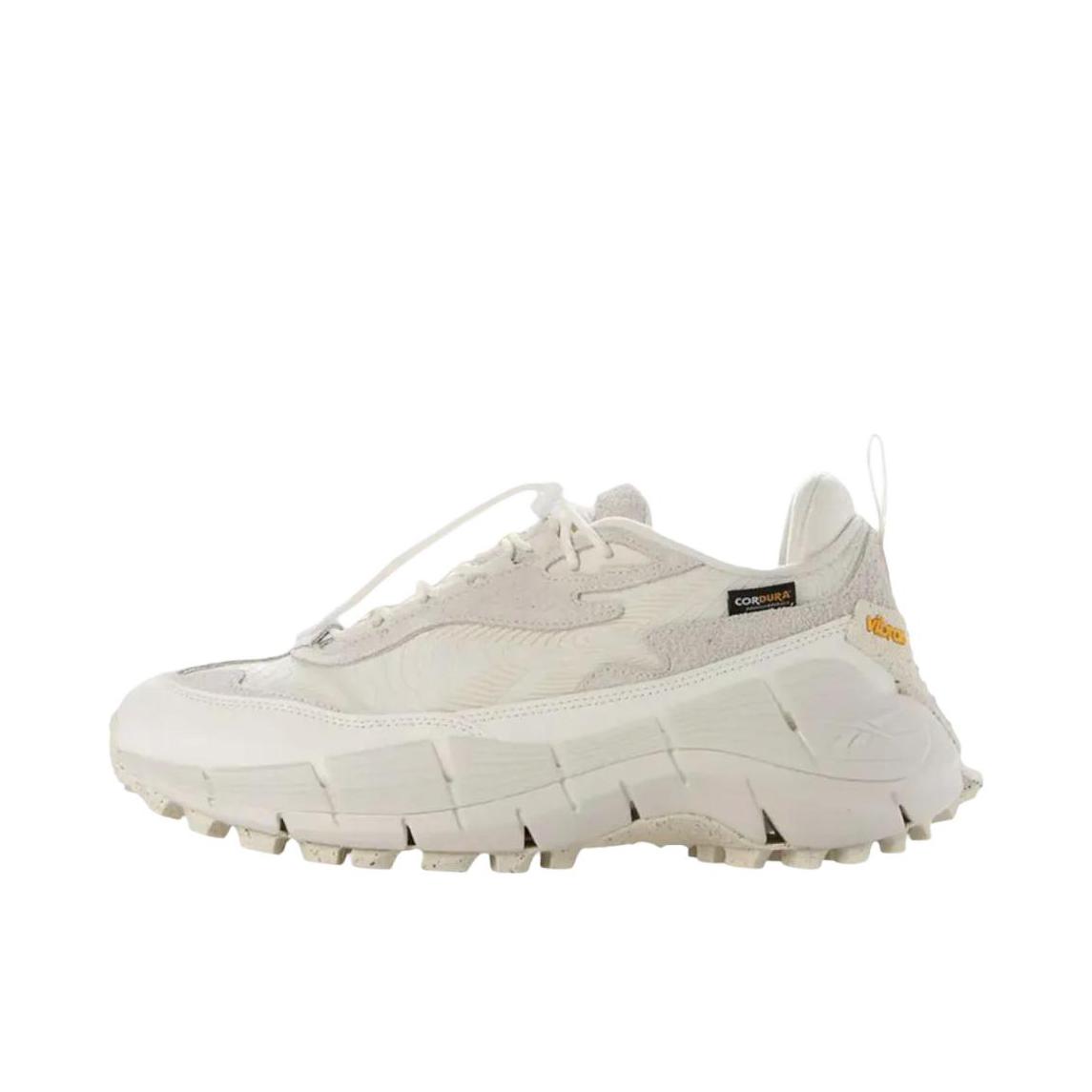 推荐商品：Reebok/锐步 Zig Kinetica 2.5 户外 徒步 反毛皮 防水 简约 织物 合成革 训练鞋 米白色/黑色