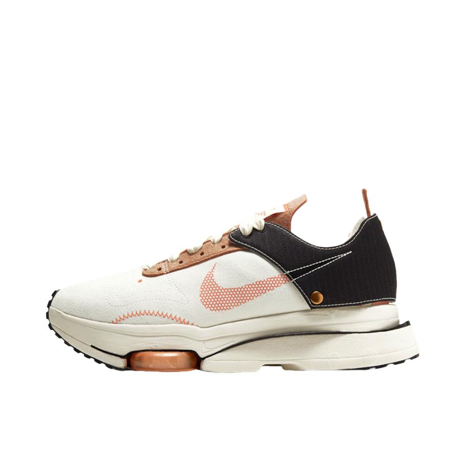 推荐商品：Nike Air Zoom Type 跑鞋 复古缓震轻便透气舒适耐磨气垫解构合成革减震防滑 女款/帆白/电力橙/淡象牙白