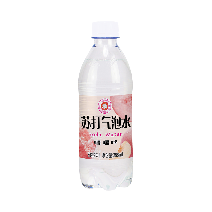 推荐商品：悦栀意 苏打气泡水 白桃味 388ml 瓶装