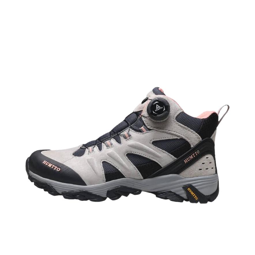 推荐商品：悍途 防滑耐磨 减震 织物 真皮防水 旋转扣科技 防寒加厚 越野爬山 户外鞋 徒步鞋 210723 女款/浅灰/浅粉色