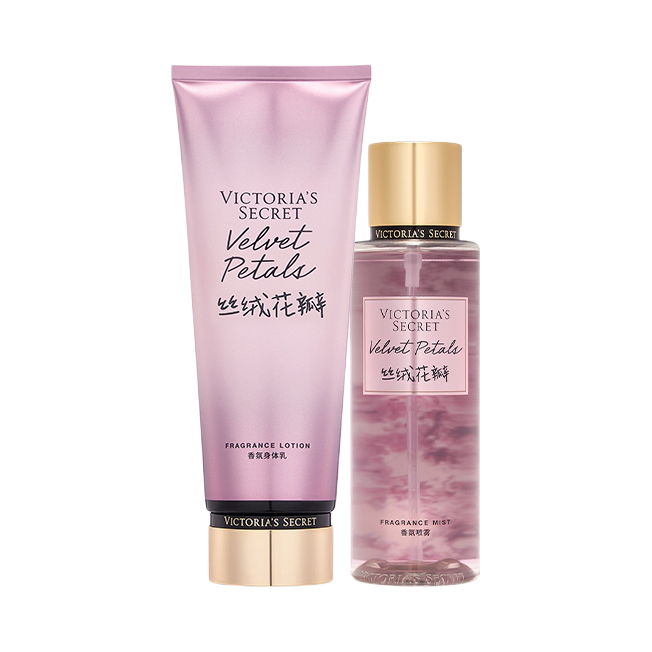推荐商品：Victoria's Secret/维多利亚的秘密 丝绒花瓣身体护理套装 滋润保湿