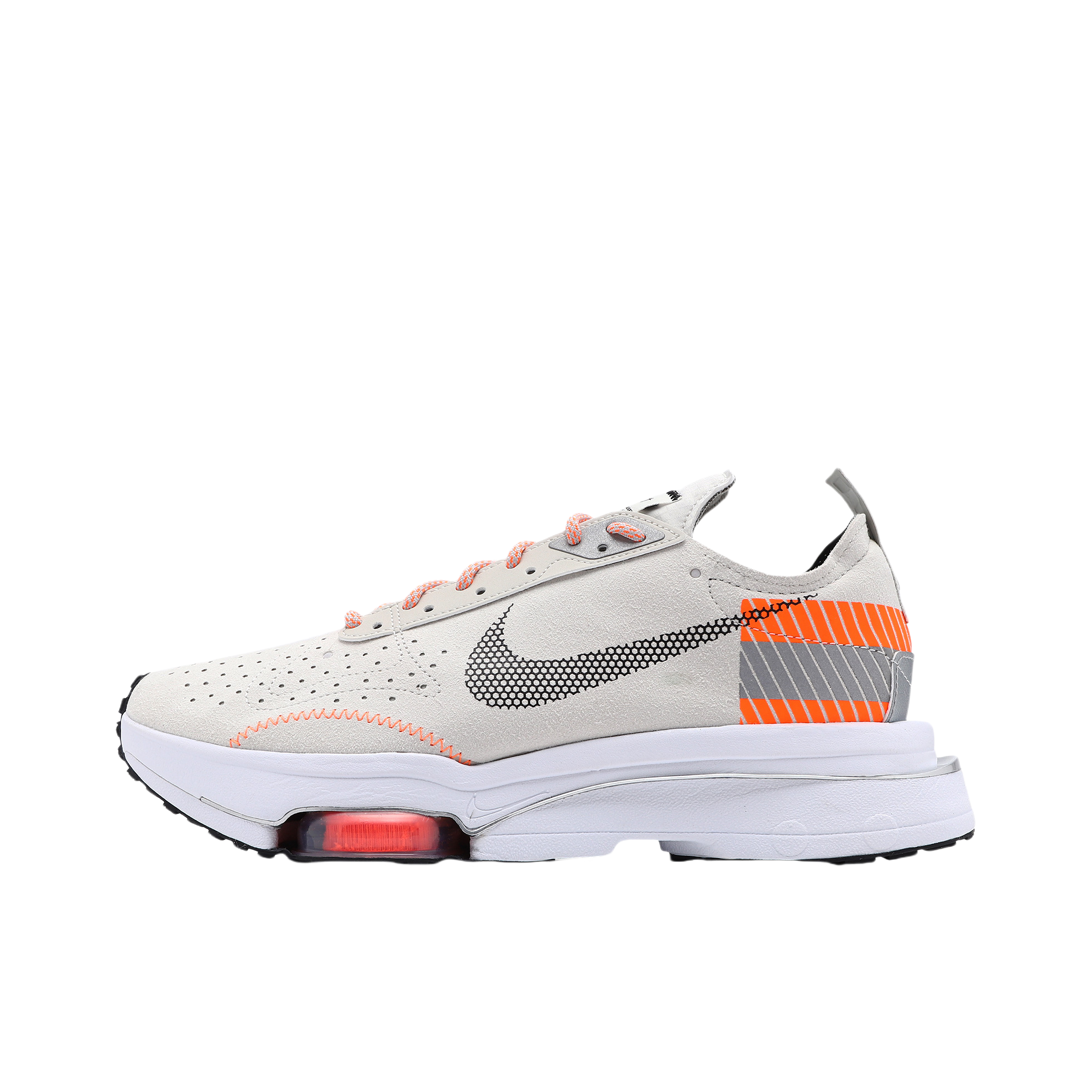 推荐商品：Nike Air Zoom Type 跑鞋 复古缓震轻便透气舒适耐磨气垫解构合成革减震防滑 浅骨色/黑色/白色/荷兰橙