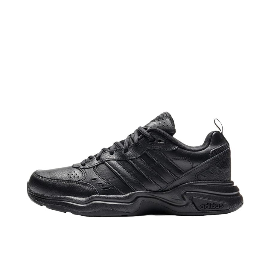 推荐商品：adidas neo Strutter 防滑耐磨 缓震 轻便透气 轻运动 合成革 人造革 网布 复古 织物 增高鞋 老爹鞋 Black 纯黑