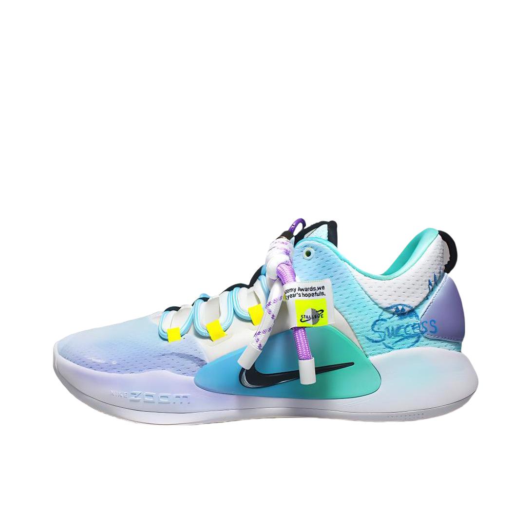 推荐商品：【定制球鞋】Nike Hyperdunk X 篮球鞋 抗冲击网布透气防滑耐磨减震回弹防水圆头支撑平衡包裹性织物 蓝染微镜