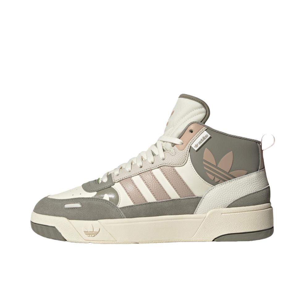 推荐商品：adidas Originals Post Up 板鞋 复古休闲防滑耐磨轻便篮球风圆头 乳白/灰绿/浅棕