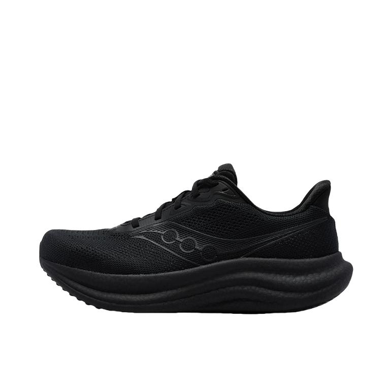 推荐商品：Saucony/索康尼 Triumph 胜利 23 跑鞋 慢跑缓震支撑训练防滑轻便  宽楦版/炭黑色