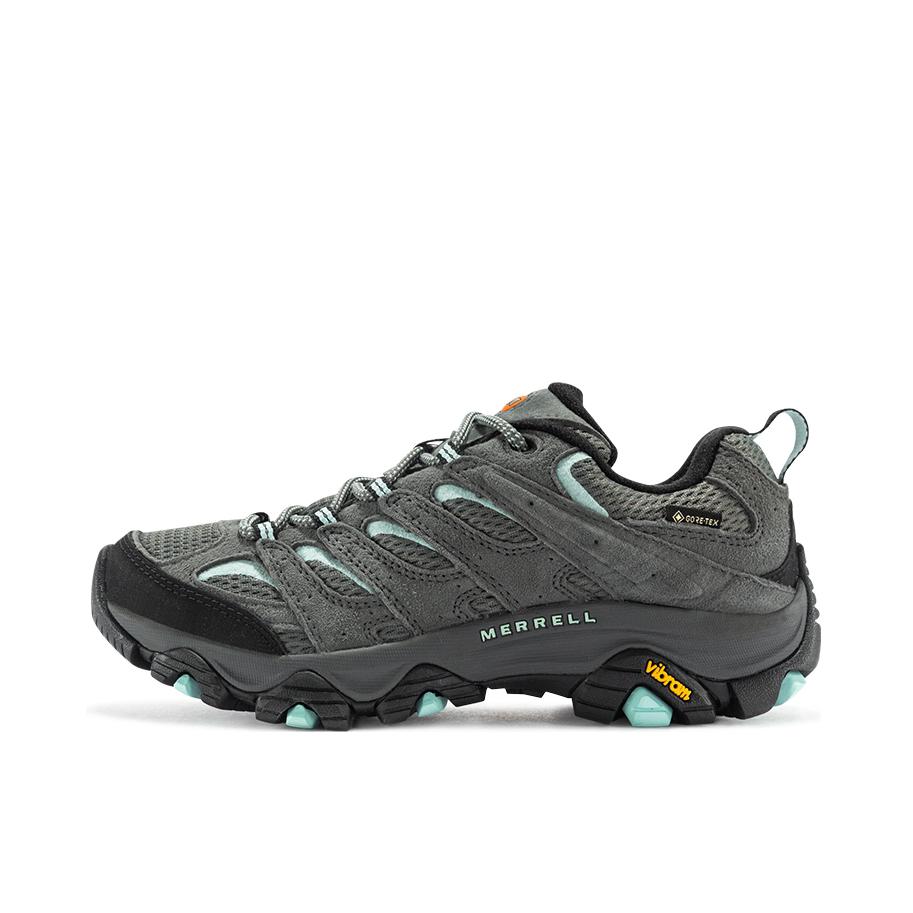 推荐商品：Merrell/迈乐 MOAB 3 低帮 登山鞋 户外休闲鞋 织物防滑耐磨透气轻量缓震包裹性抓地 GTX/灰色/兰色