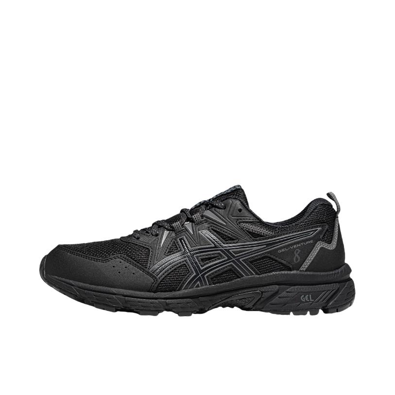 推荐商品：Asics/亚瑟士 Gel-Venture 8 跑鞋 缓冲抓地网面透气缓震防滑耐磨时尚复古越野型回弹包裹性 男款/纯黑色/灰色