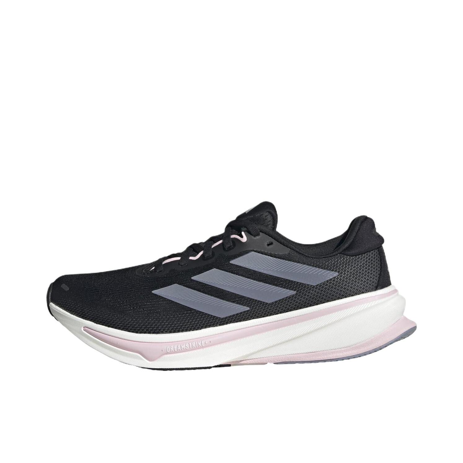 推荐商品：adidas SUPERNOVA Rise 2 跑鞋 缓震回弹稳定透气防滑耐磨防水支撑轻便贴合柔弹 黑色/粉色