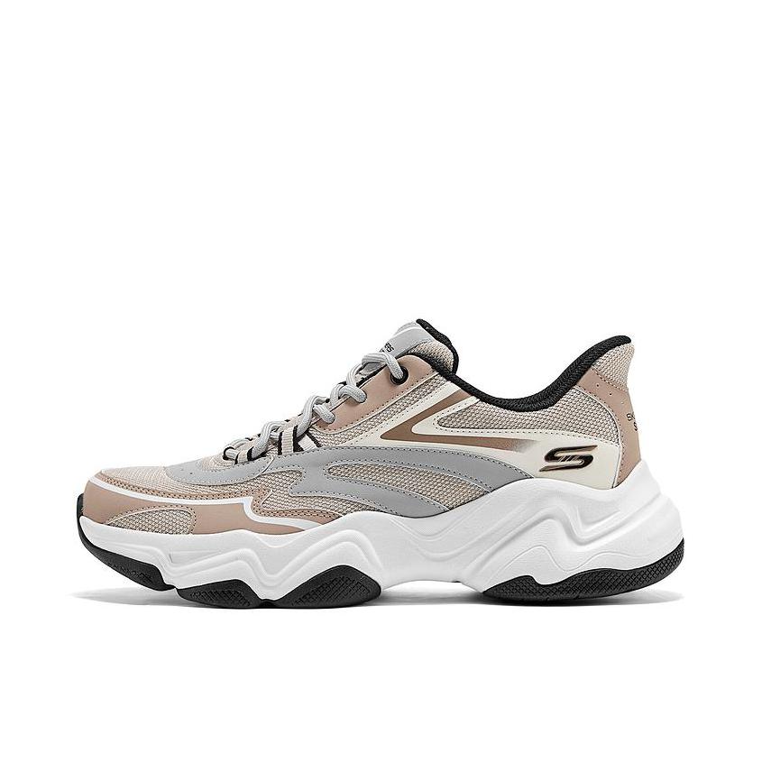 推荐商品：Skechers/斯凯奇 男士运动鞋 老爹鞋 复古轻便低帮舒适 白色/灰色