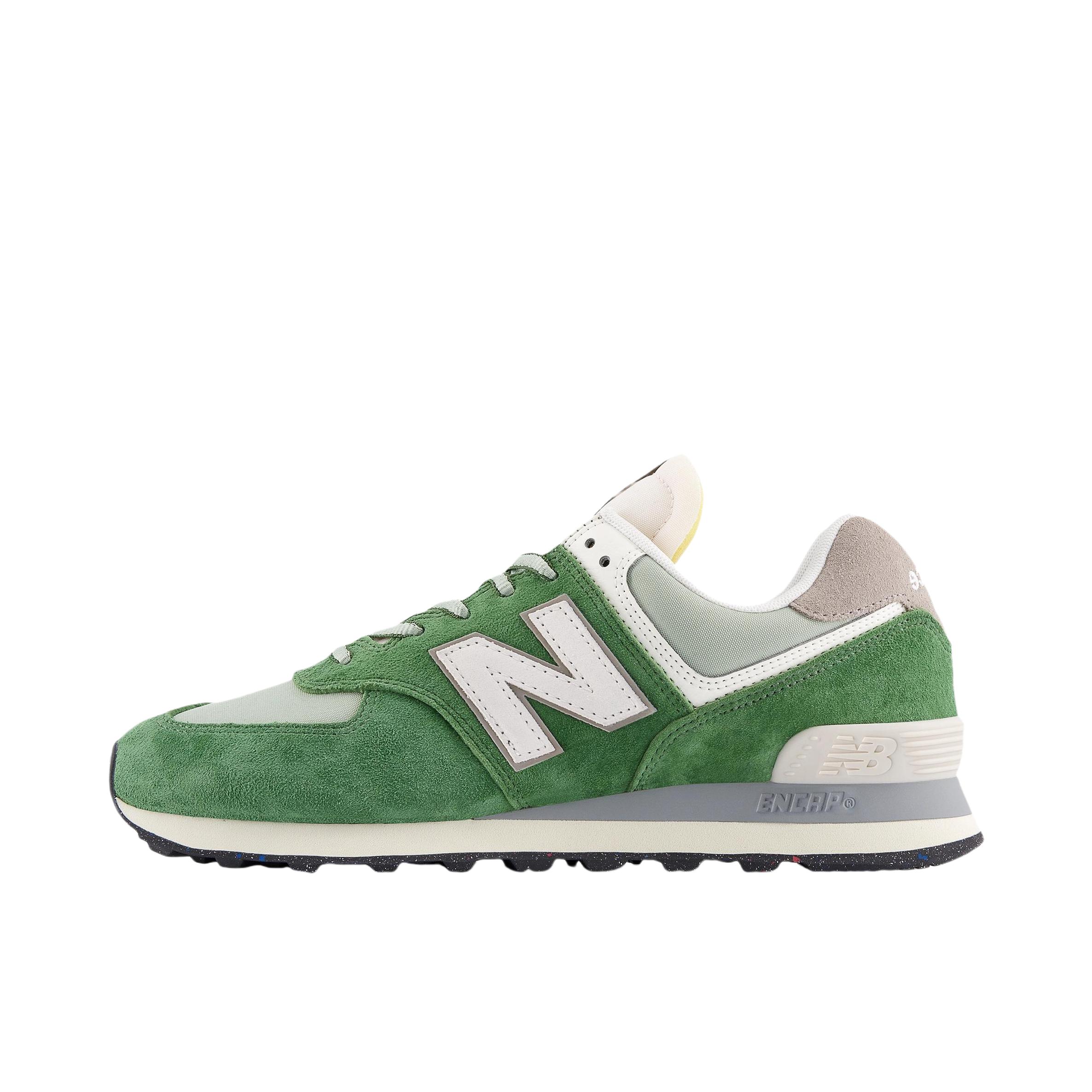 推荐商品：New Balance 574 运动休闲鞋 阿甘鞋 经典复古防滑耐磨缓震舒适透气时尚百搭轻便 D宽/浅绿色