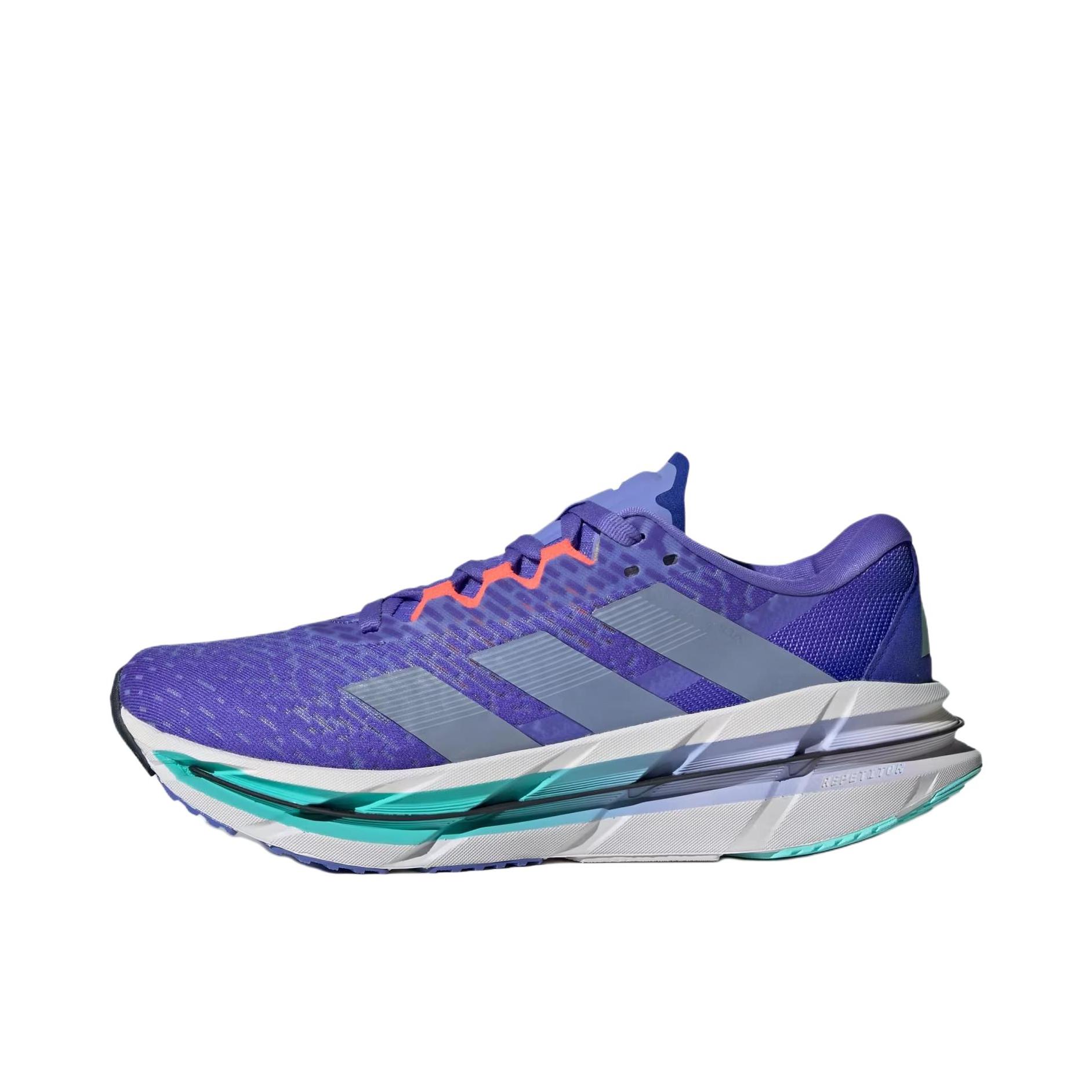 推荐商品：adidas Adistar BYD 跑鞋 防滑耐磨舒适透气减震低帮支撑长跑贴合 紫色/蓝色