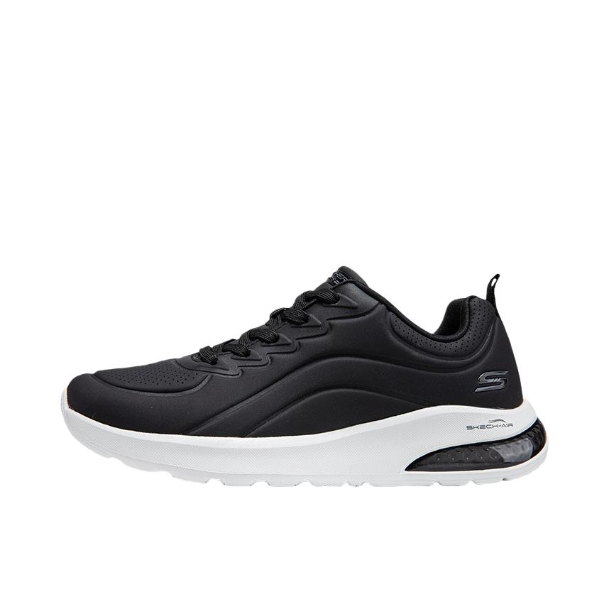 推荐商品：Skechers/斯凯奇 跑鞋 皮面缓震防水休闲 117646 女款/黑色/白色