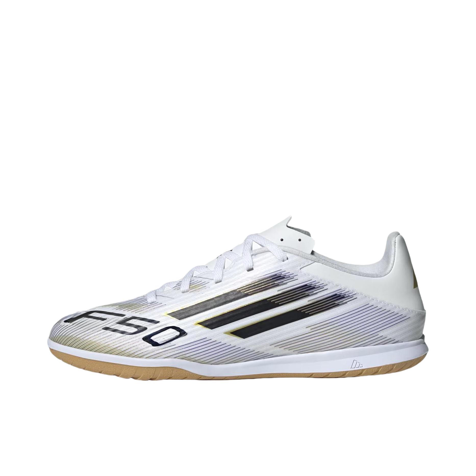 推荐商品：adidas F50 CLUB IN 入门 室内 平底 防滑 系带 平跟 圆头 足球鞋 白色/黑色