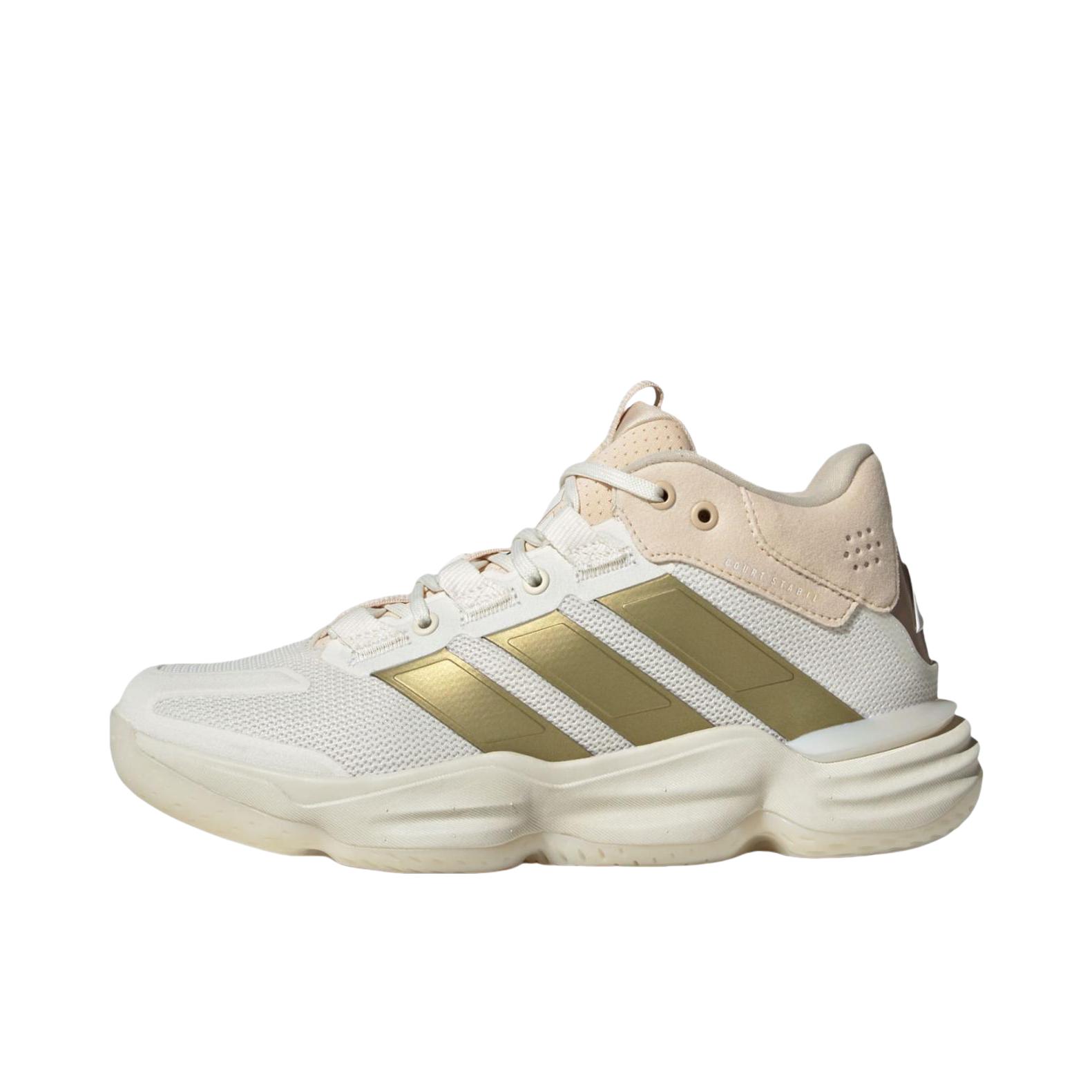 推荐商品：adidas COURT STABIL 篮球鞋 训练鞋百搭防滑耐磨支撑贴合 米色/白色