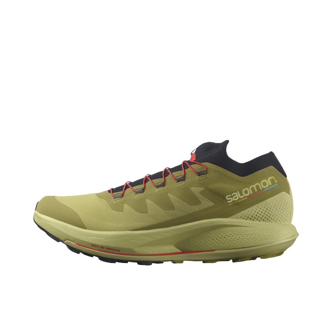 推荐商品：Salomon/萨洛蒙 Pulsar Trail Pro 舒适轻便 耐磨透气 织物 低帮 跑鞋 亚麻绿