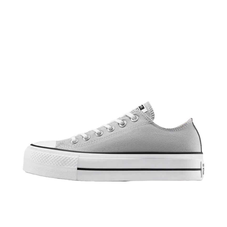 推荐商品：Converse/匡威 Chuck Taylor All Star Lift 帆布鞋 简约复古经典防滑耐磨舒适厚底圆头甜酷贴合松糕底流光风 女款/白色/浅灰色 