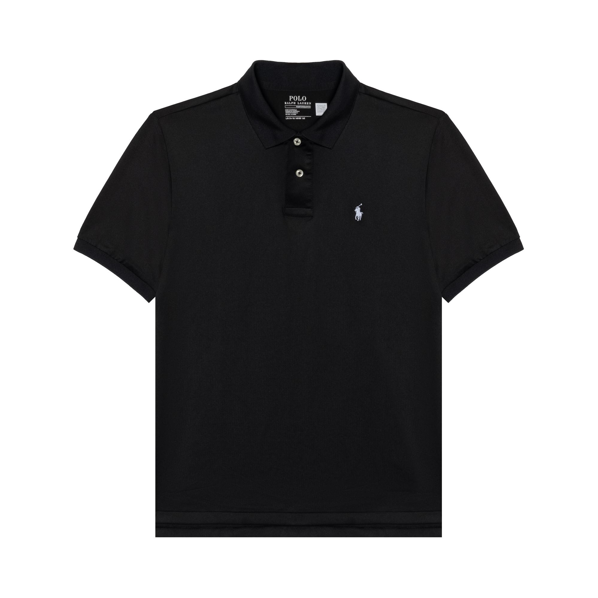 推荐商品：Ralph Lauren/拉夫劳伦童装 纯色小马刺绣直筒短袖Polo衫 男中大童 323651199 黑