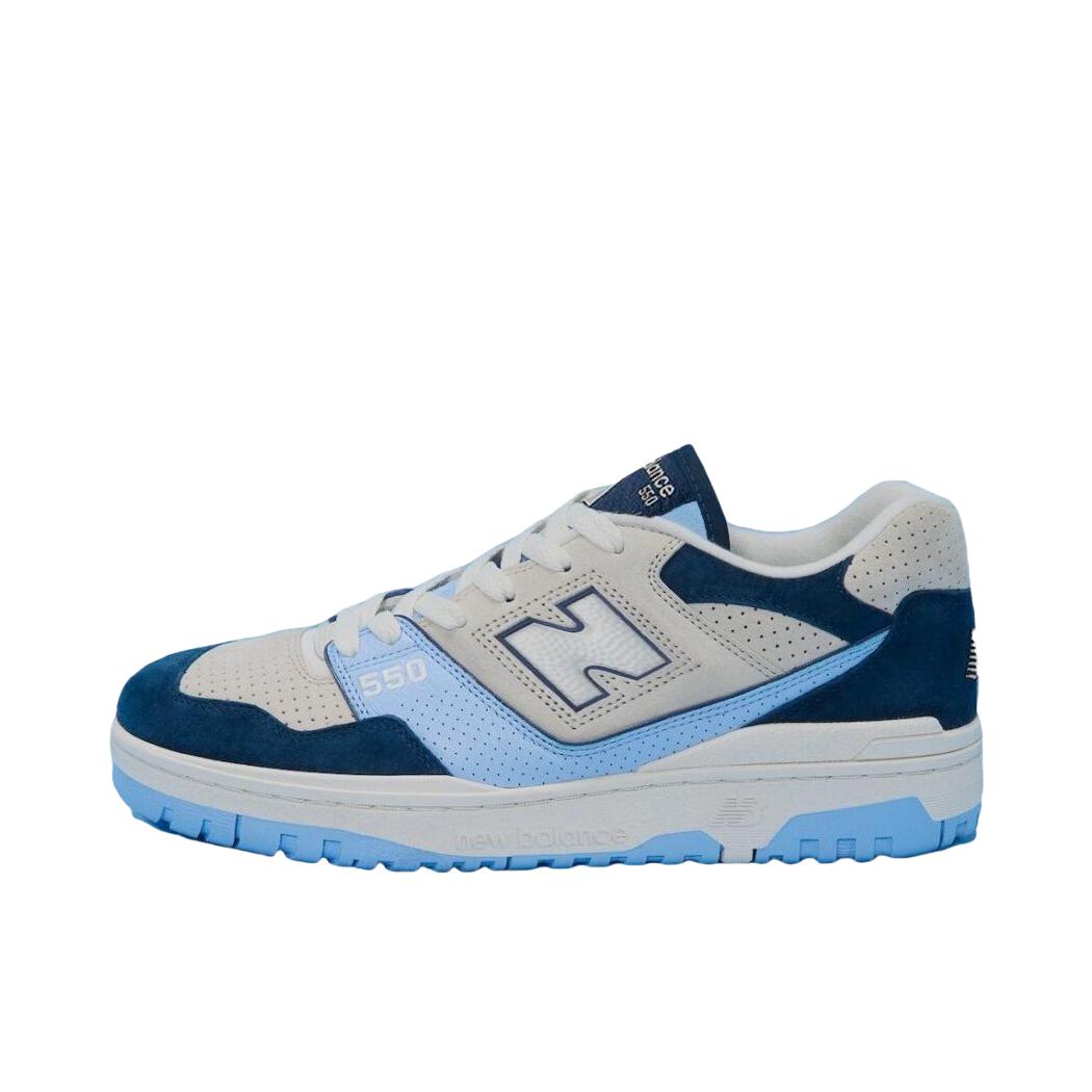 推荐商品：New Balance 550 复古 舒适 百搭 减震透气 防滑耐磨 潮流 运动休闲鞋 D宽/深蓝色/灰色