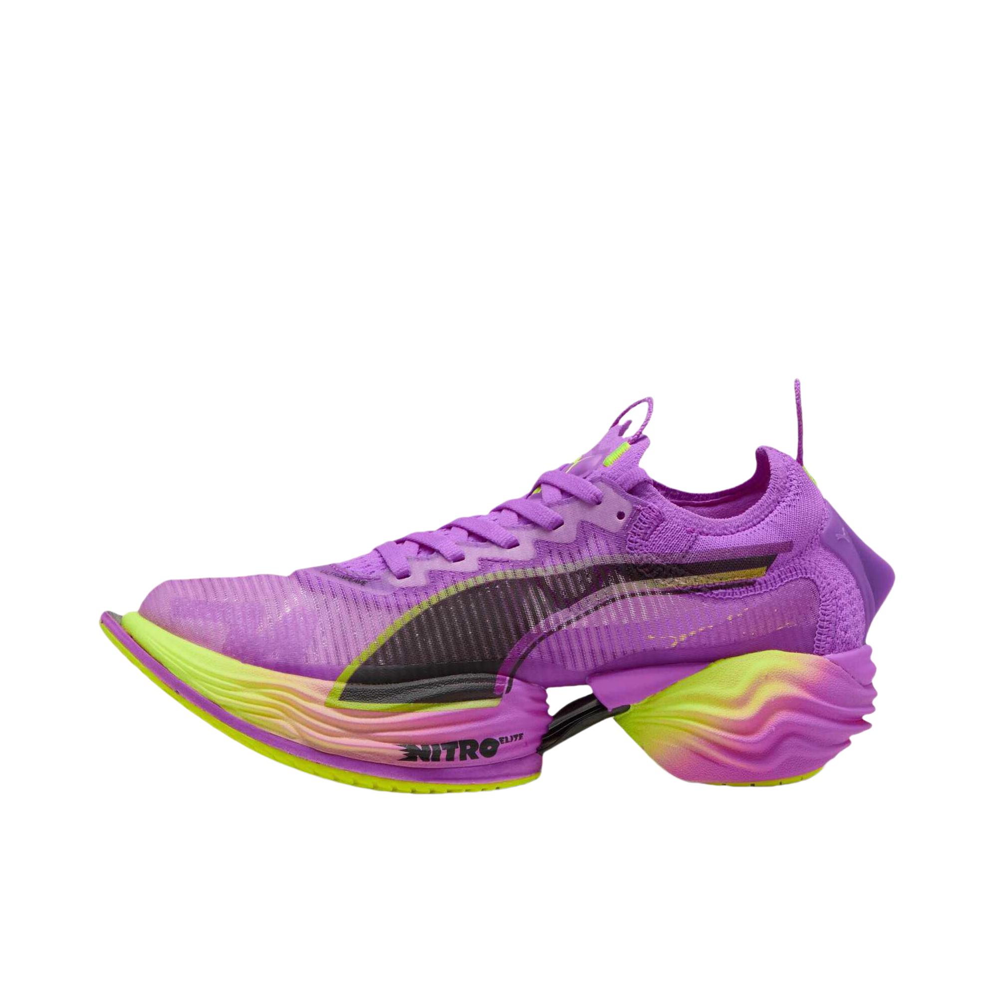 推荐商品：Puma/彪马 Fast-R Nitro Elite 2 异爪2 氮气科技 碳板 回弹 马拉松 支撑 织物 跑鞋 女款/紫色/绿色