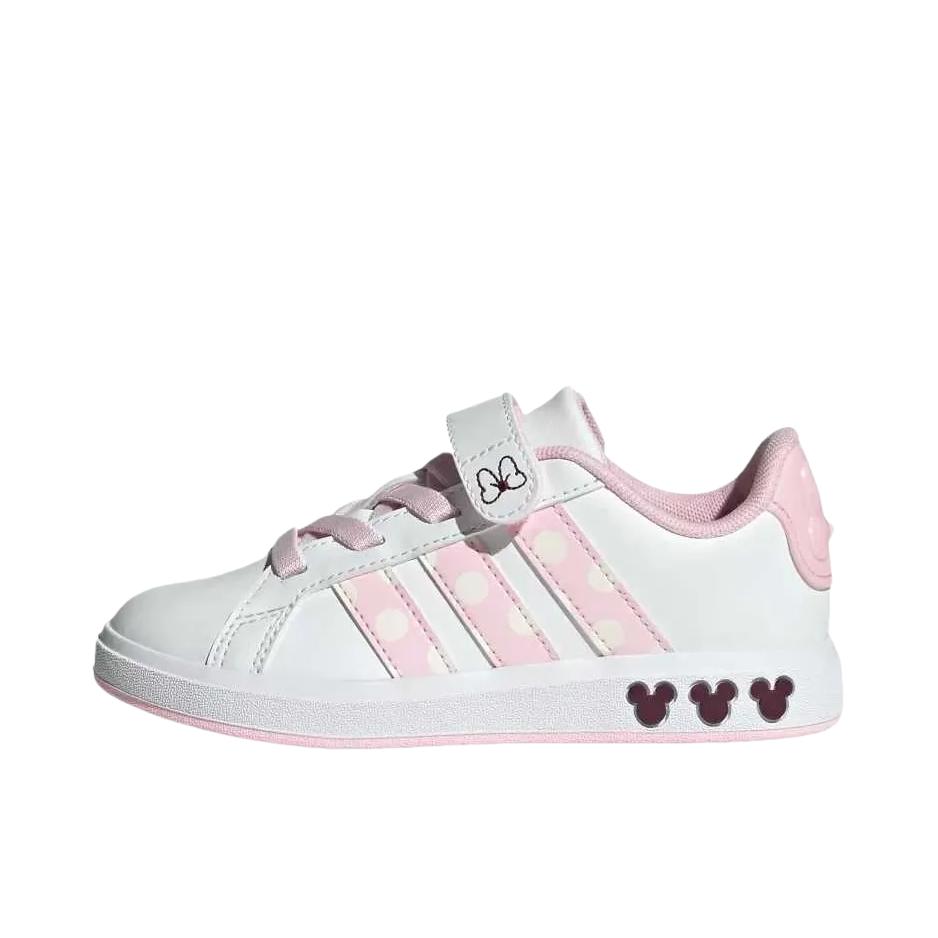 推荐商品：adidas NEO Grand Court 板鞋 防滑耐磨减震透气休闲复古时尚防水轻运动 大童/粉色