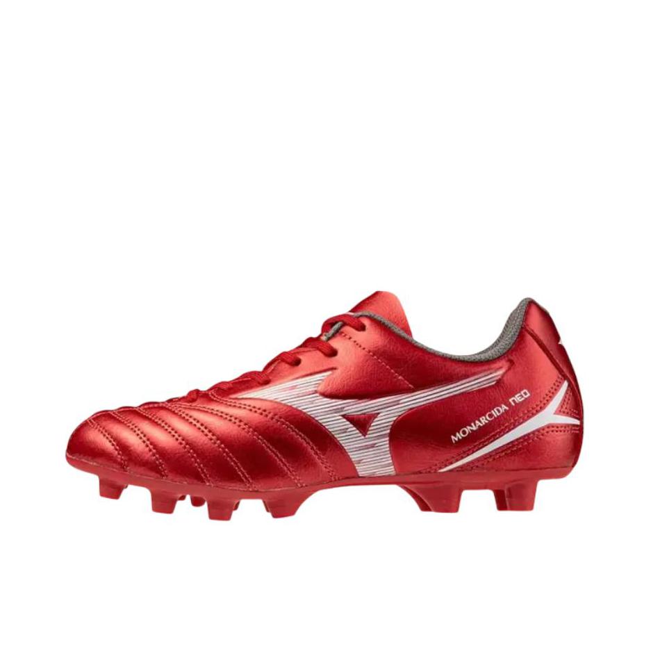 推荐商品：Mizuno/美津浓 Monarcida Neo 3 FG 防滑耐磨 胶质长钉 人造草坪 足球鞋 大童/红色/白色