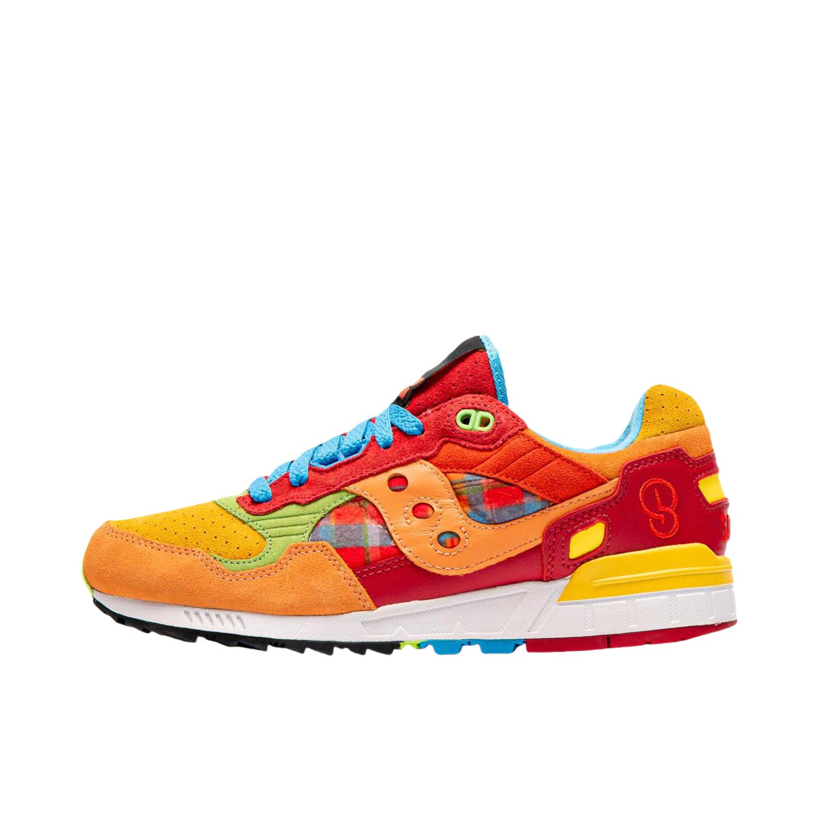 推荐商品：Saucony/索康尼 Shadow 5000 防滑耐磨 经典复古 减震回弹 舒适透气 轻便 运动 防水 低帮 跑鞋 Bisso联名/橙色/红色