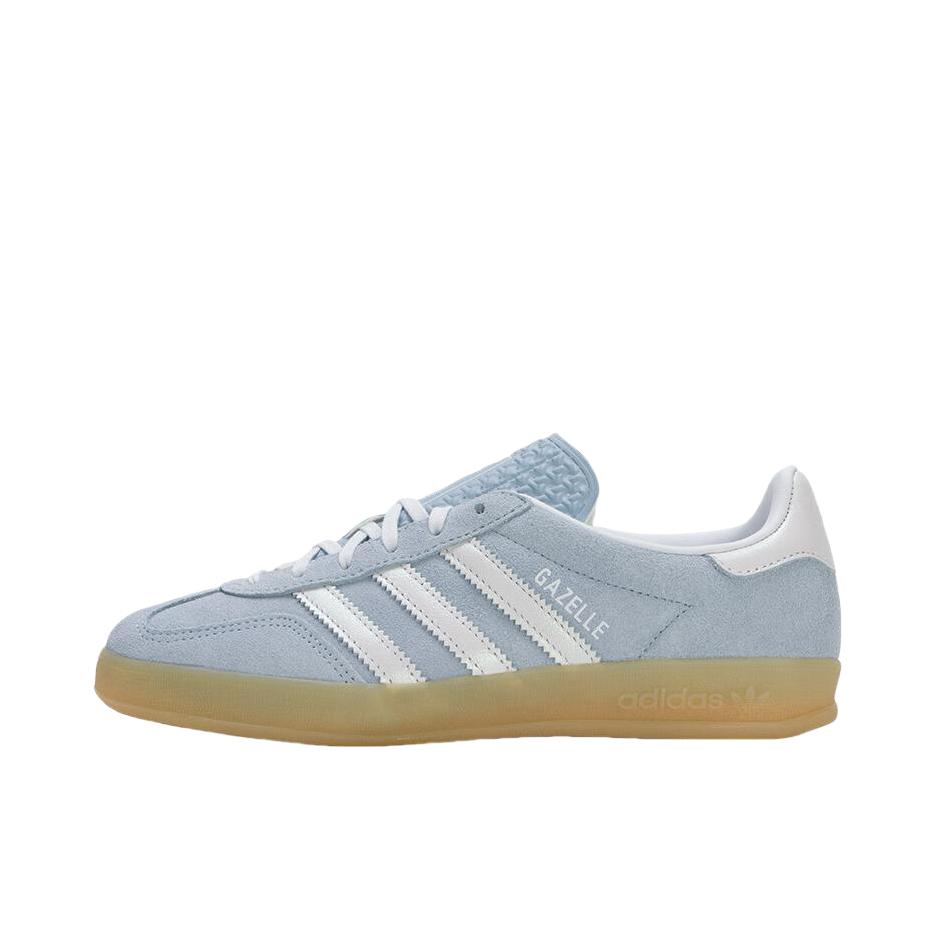 推荐商品：adidas Originals Gazelle T头鞋 德训鞋 板鞋 轻便复古薄底舒适百搭减震耐磨贴合圆头 蓝色/白色/树脂黄