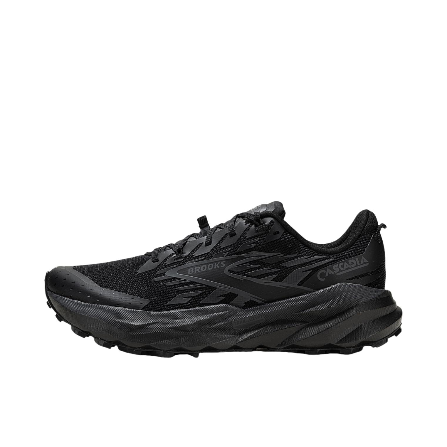 推荐商品：Brooks/布鲁克斯 Cascadia 山岩19 跑鞋 百搭圆头舒适 黑色/乌木色