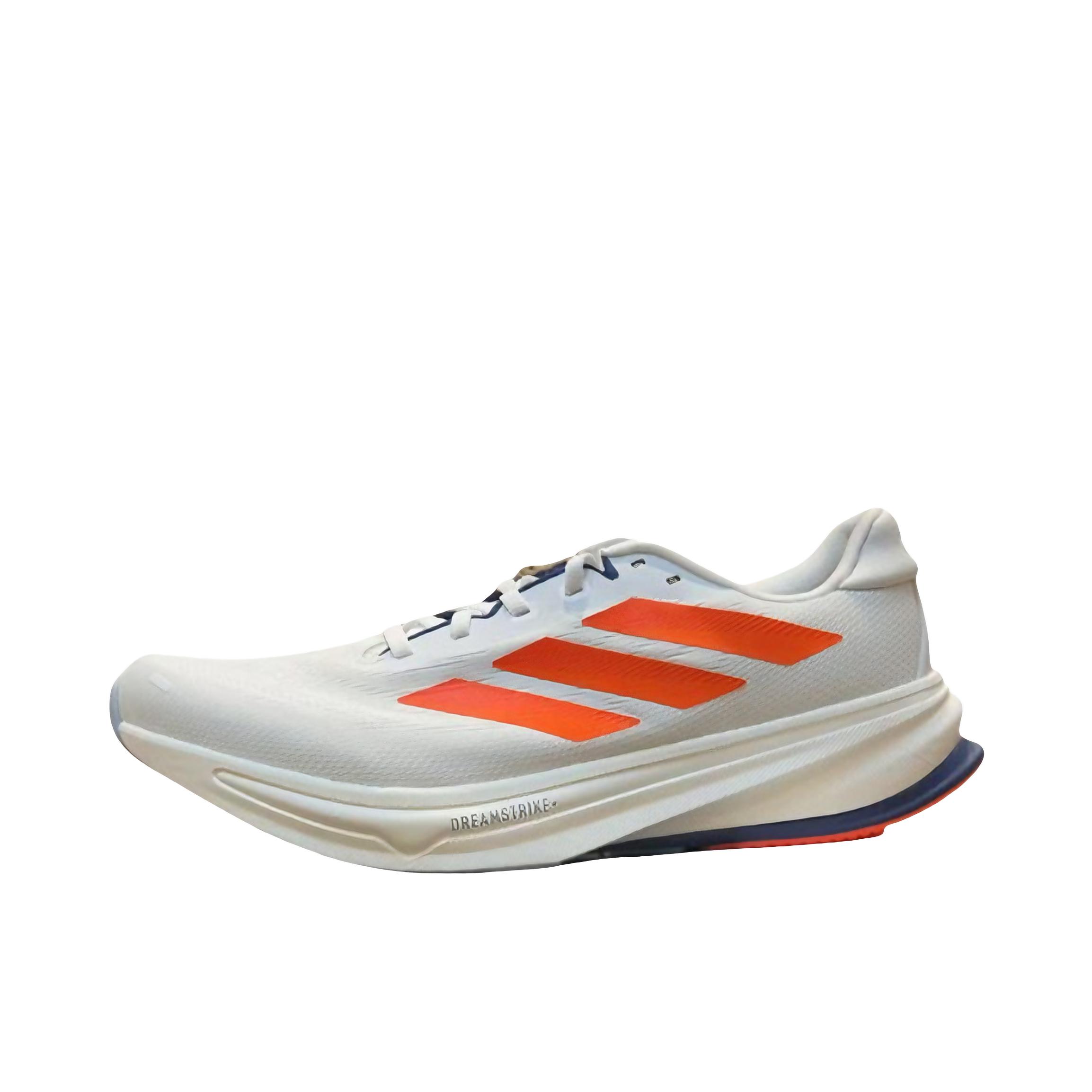 推荐商品：adidas SUPERNOVA Rise 2 跑鞋 缓震回弹稳定透气防滑耐磨防水支撑轻便贴合柔弹 橙色/白色