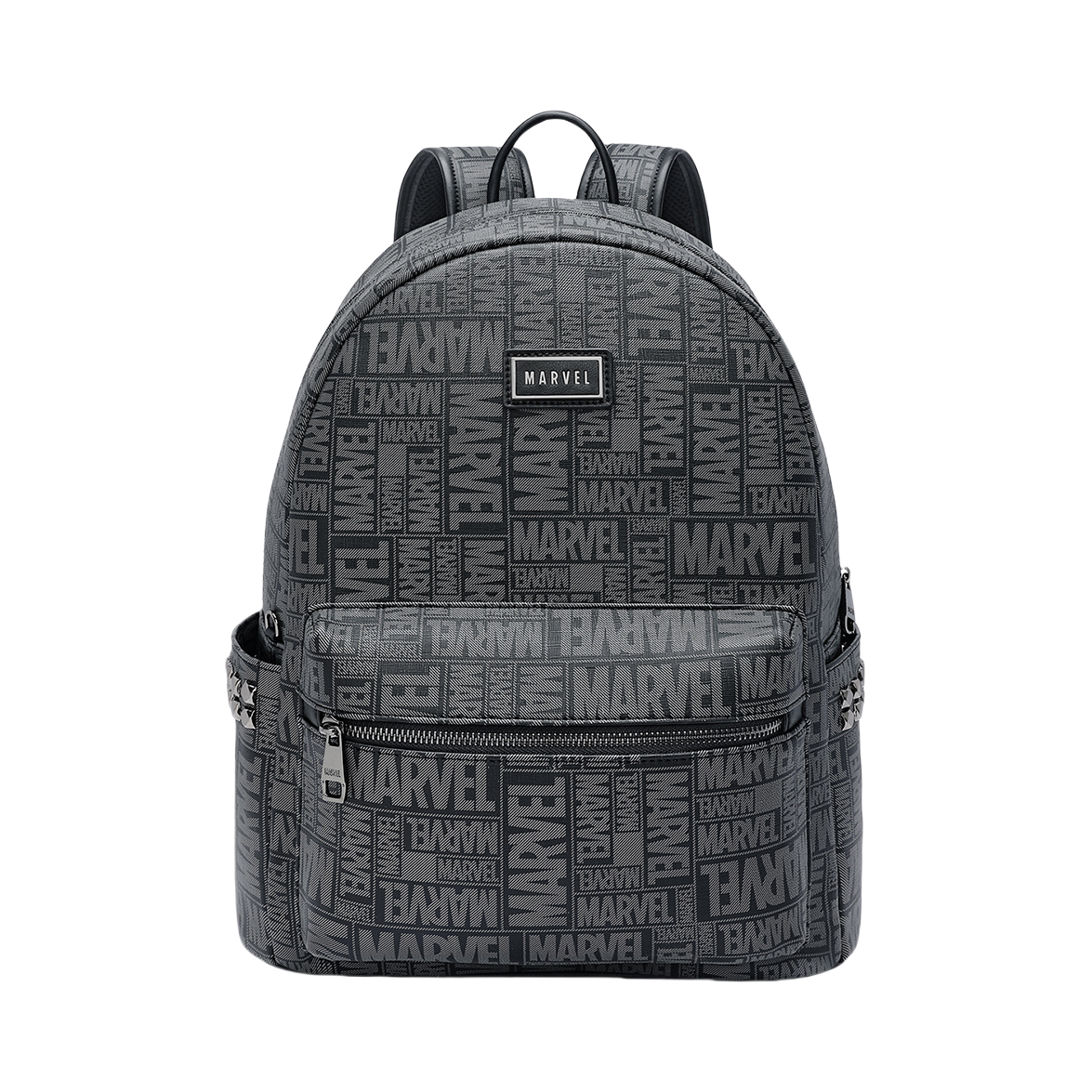 推荐商品：【Disney/迪士尼联名款】MARVEL/漫威 常规经典时尚满印高级感学生大容量实用百搭美式复古出街PVC书包背包双肩包