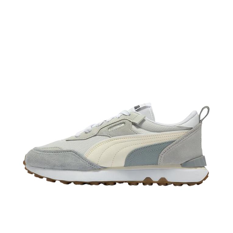 推荐商品：Puma/彪马 Rider FV 运动休闲鞋 减震防滑耐磨舒适轻便网面透气复古百搭抓地 灰色/白色/黄色