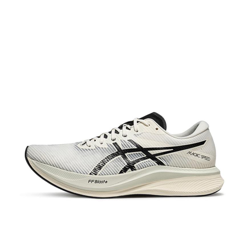 推荐商品：Asics/亚瑟士 Magic Speed 3.0 跑鞋 轻弹稳定缓震全掌碳板轻量回弹竞速型长跑织物合成革 白色/黑色 