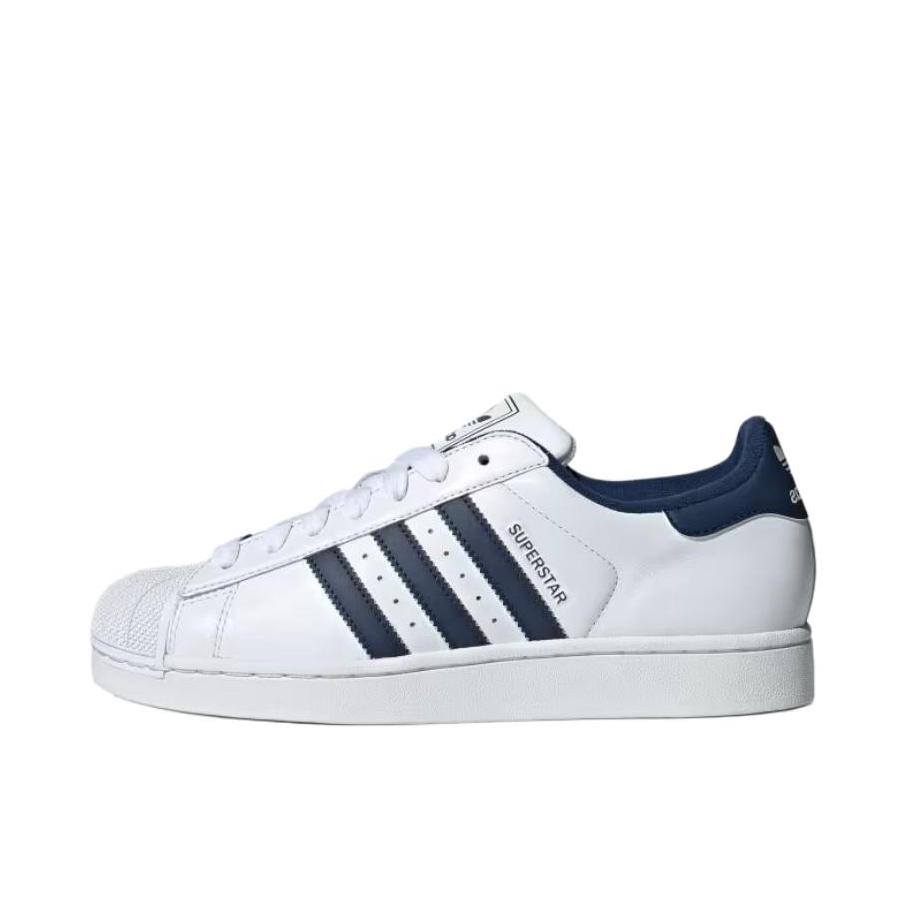 推荐商品：【宋雨琦同款】 adidas Originals Superstar 板鞋 轻便贝壳头薄底舒适百搭耐磨复古 浅白色/深蓝色
