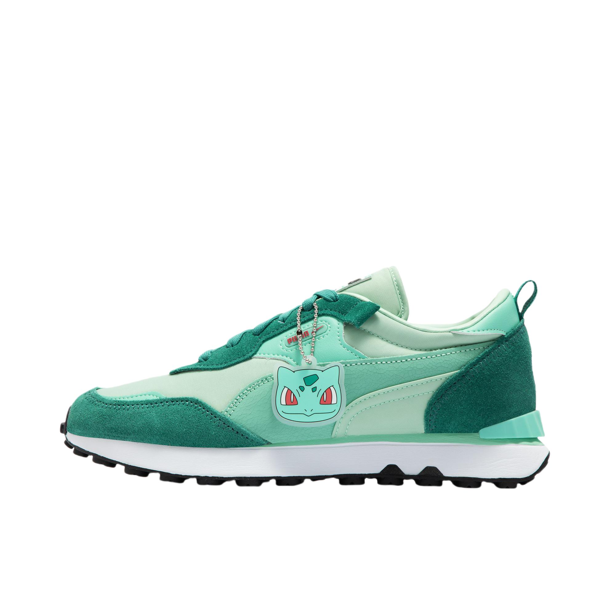 推荐商品：Puma/彪马 Rider FV 运动休闲鞋 减震防滑耐磨舒适轻便网面透气复古百搭抓地 Bulbasaur 宝可梦联名/绿色/深绿