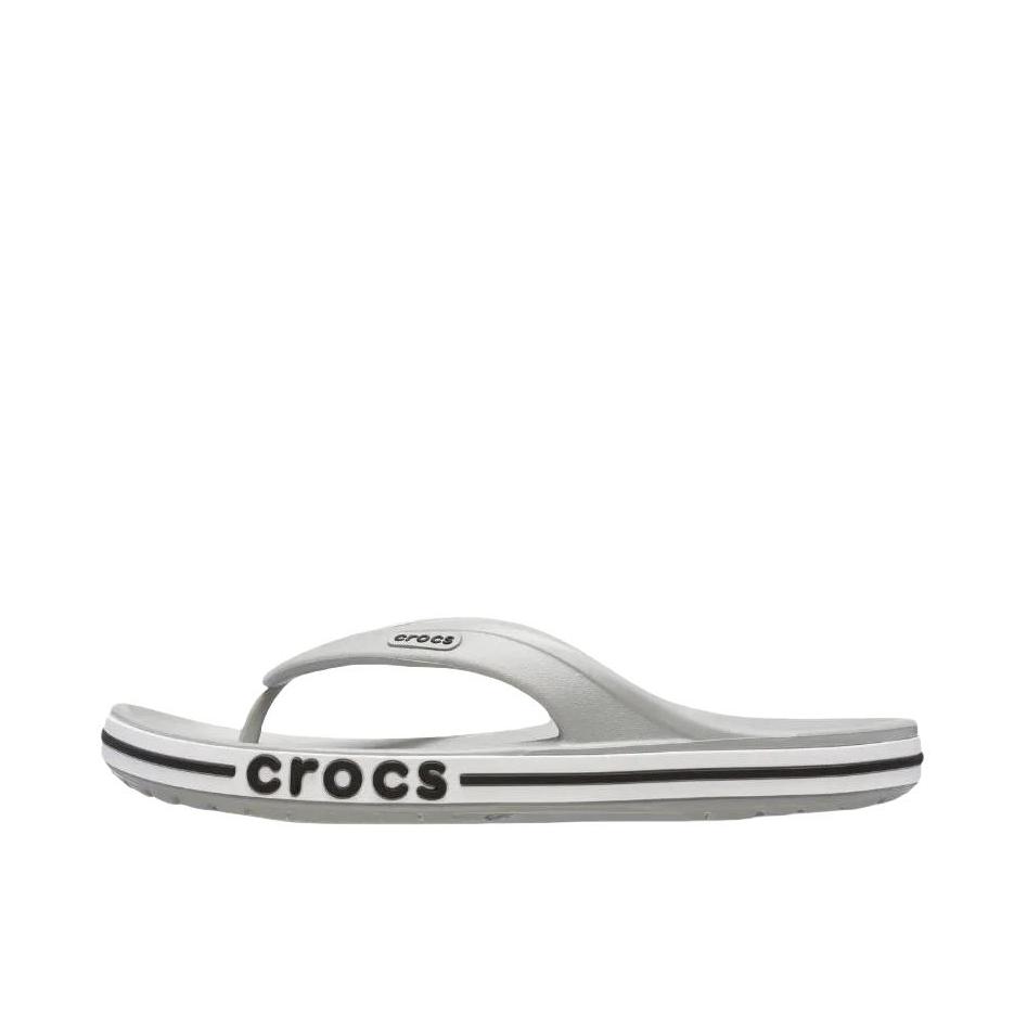 推荐商品：Crocs/卡骆驰 Bayaband Flip 贝雅卡骆班 防滑耐磨 舒适 时尚 海边 外穿 防磨 运动 人字拖 沙滩鞋 拖鞋 灰色