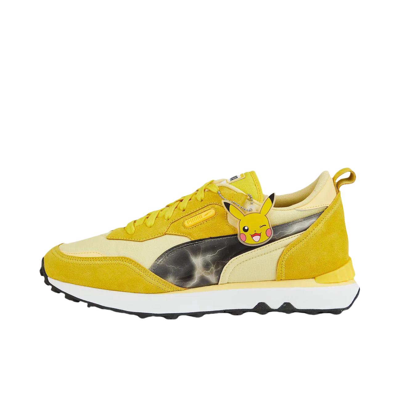 推荐商品：Puma/彪马 Rider FV 运动休闲鞋 减震防滑耐磨舒适轻便网面透气复古百搭抓地 Pikachu Pokémon联名/帝皇黄
