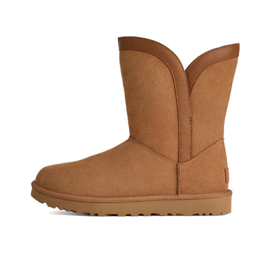 推荐商品：UGG Classic Novelty 雪地靴 圆头保暖短筒 中筒/栗色