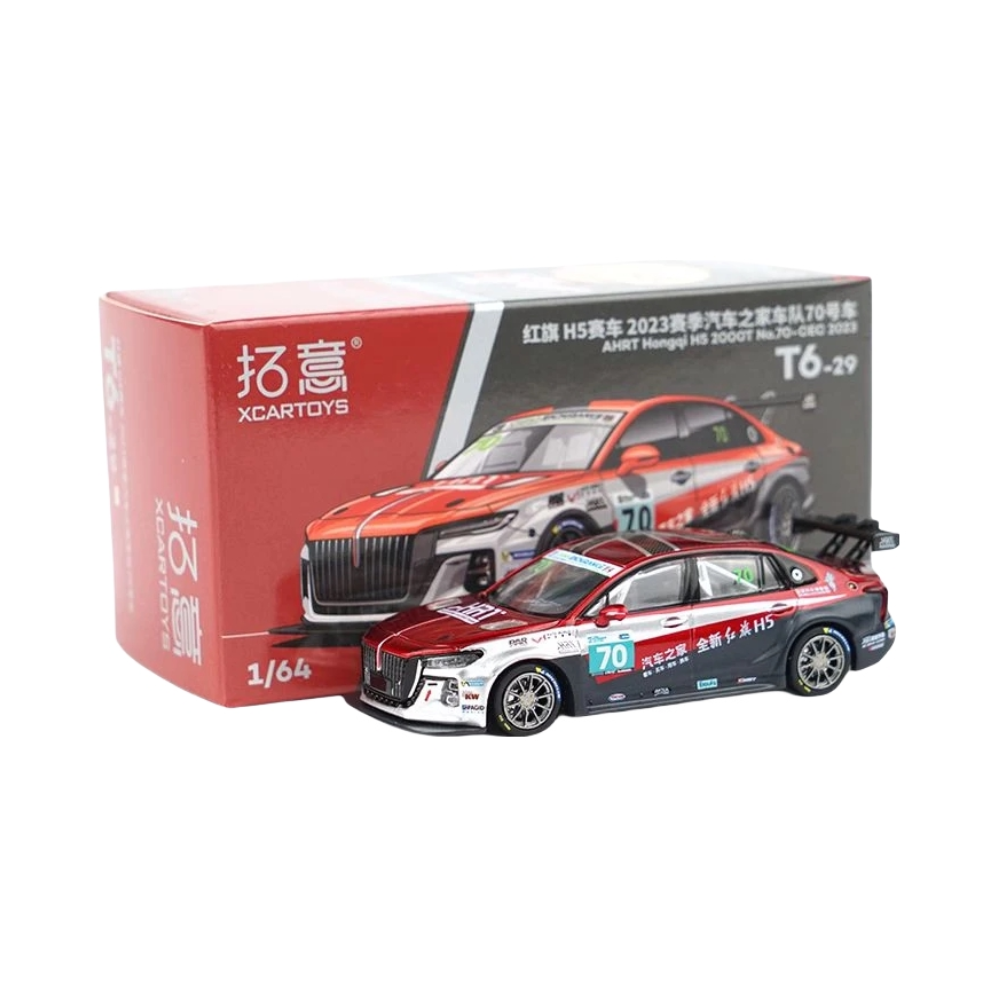 推荐商品：拓意 1/64 红旗H5 2023赛季汽车之家车队70号车 成品模型