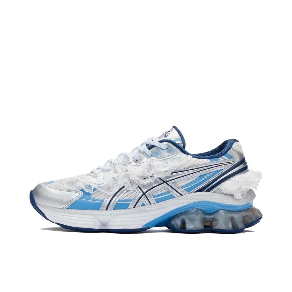 推荐商品：Asics/亚瑟士 GEL-KINETIC FLUENT 合成革 支撑 回弹 防滑 耐磨 跑鞋 SHUSHU/TONG联名/蓝色/白色