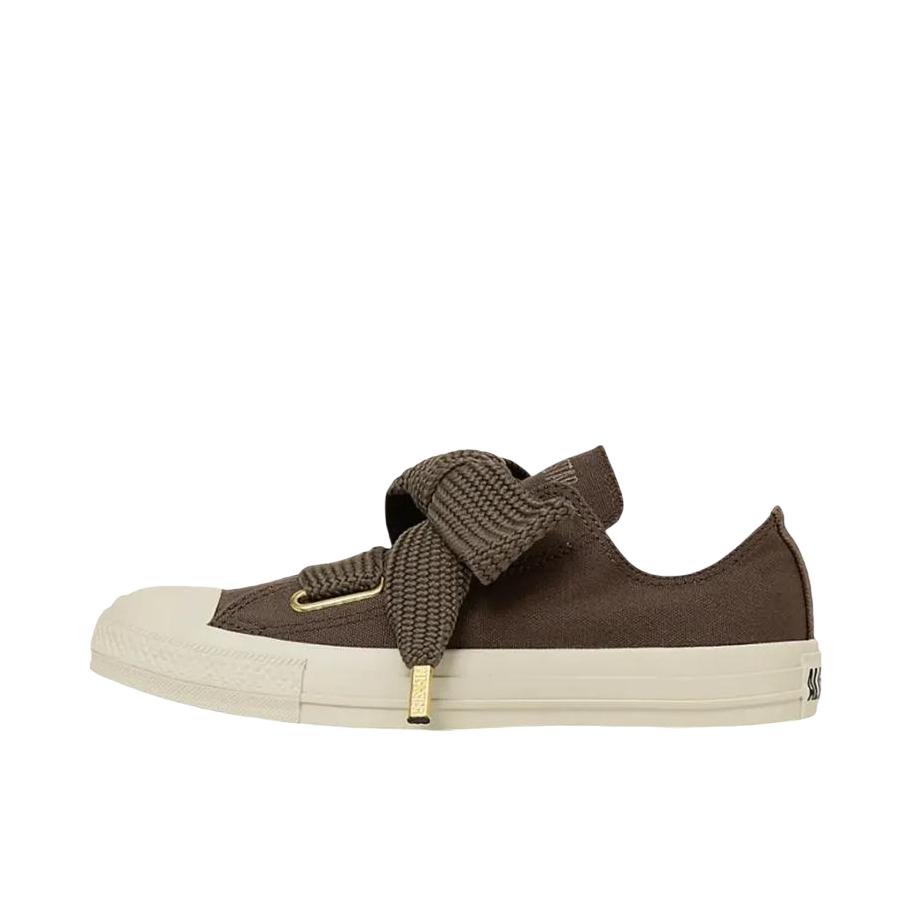推荐商品：Converse/匡威 All Star Ribbonlace Slip OX 帆布鞋 百搭平跟系带圆头 女款/棕色