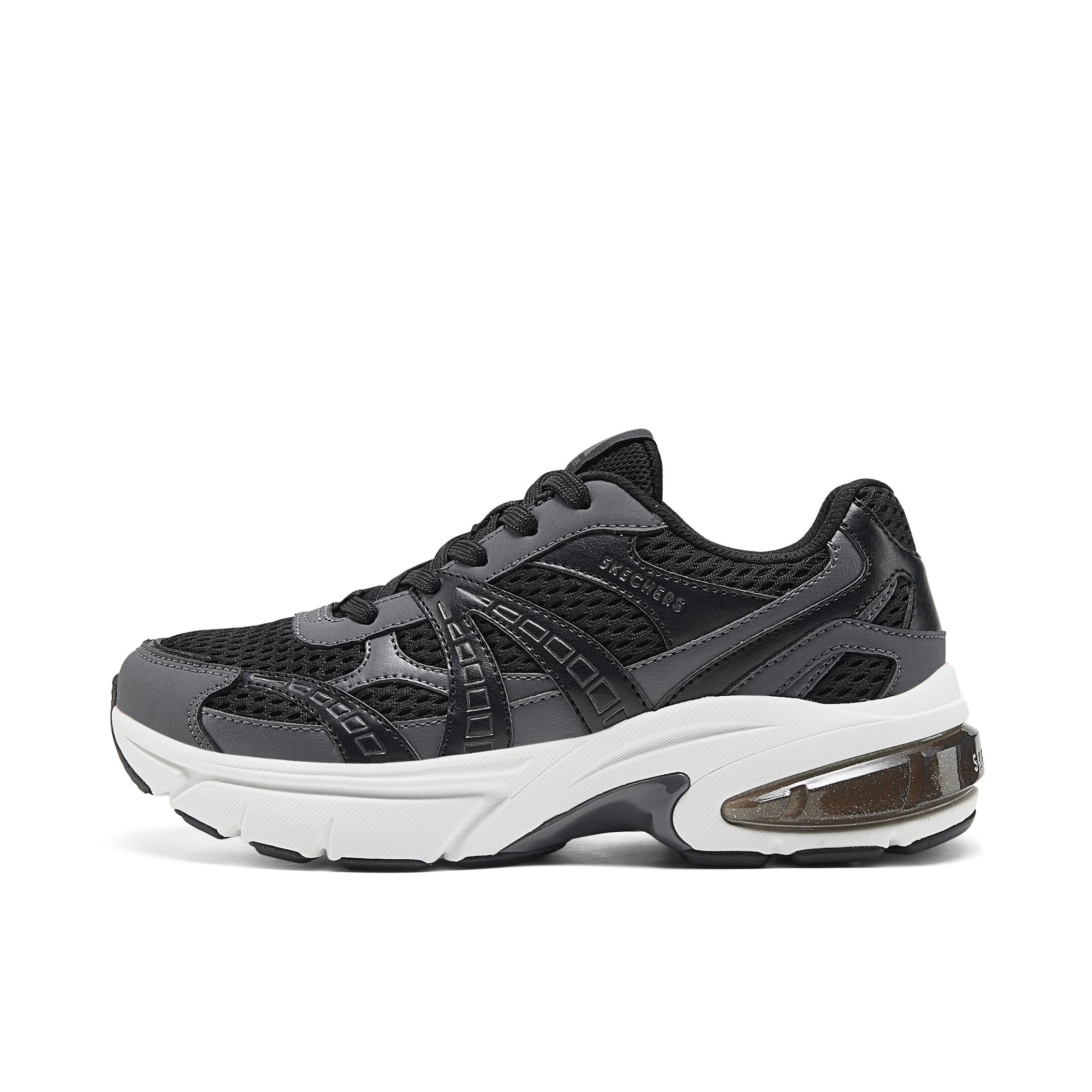 推荐商品：Skechers/斯凯奇 月影鞋 老爹鞋 厚底增高防滑耐磨轻质软底软弹缓震百搭复古春夏 女款/黑色
