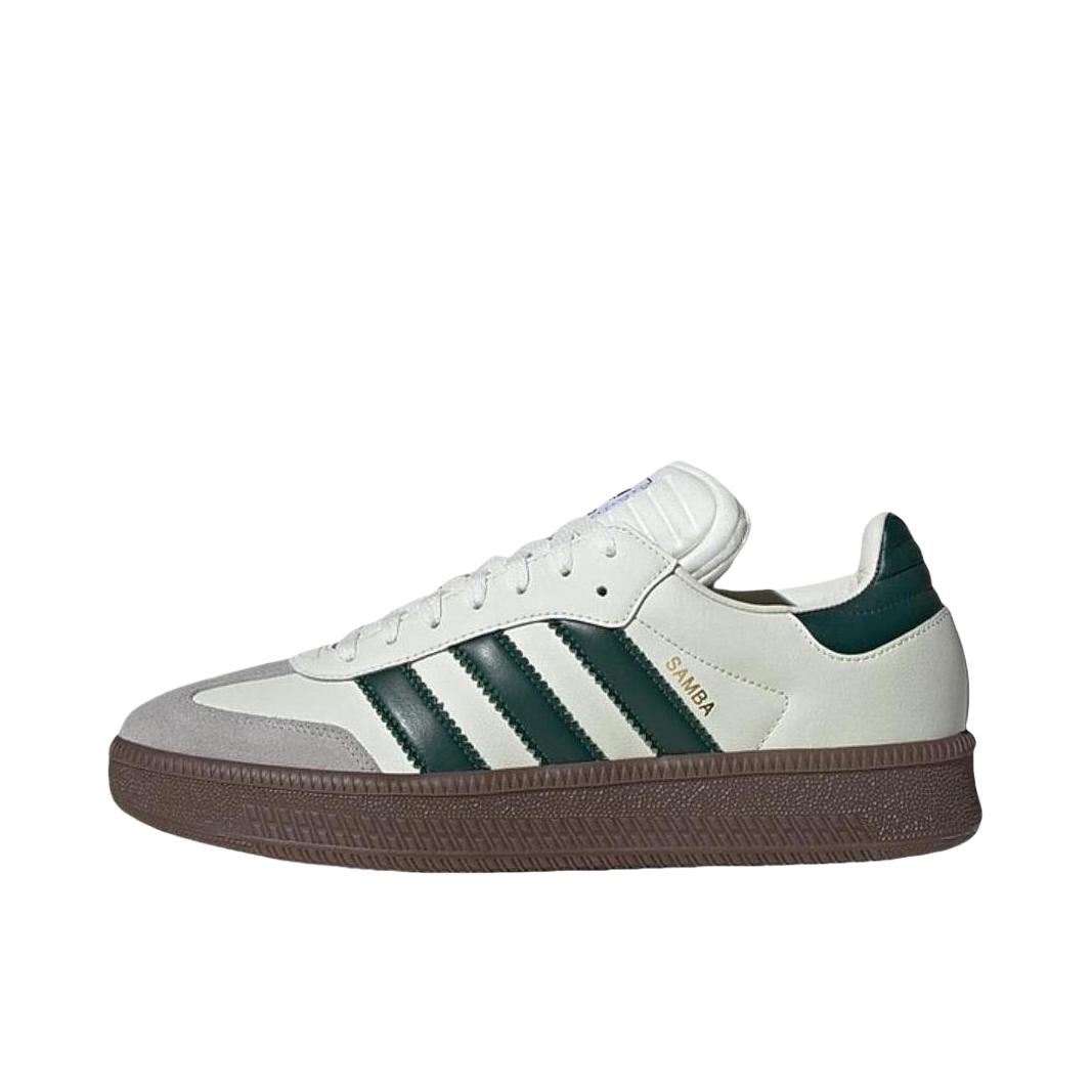 推荐商品：adidas Originals Samba XLG T头鞋 德训鞋 板鞋 复古增高防滑耐磨 象牙白/森林绿/树脂黄