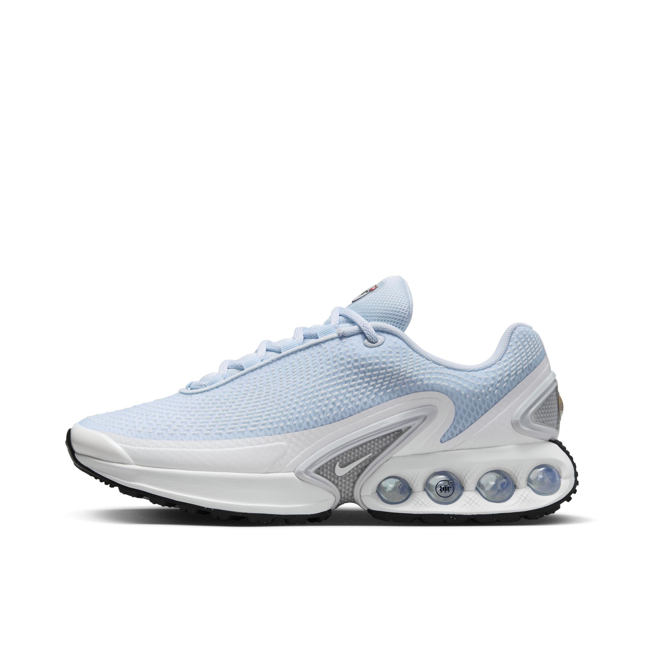 推荐商品：Nike Air Max Dn 运动休闲鞋 柔软防滑耐磨缓震回弹支撑网布透气低帮平跟贴合 女款/蓝色/白色