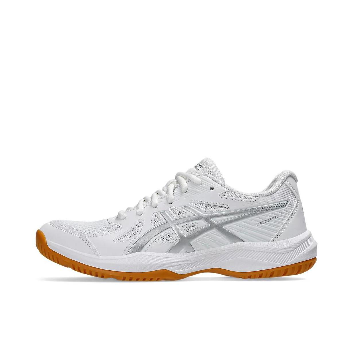 推荐商品：Asics/亚瑟士 Upcourt 5 轻便 透气 网面 排球鞋 白色/银色
