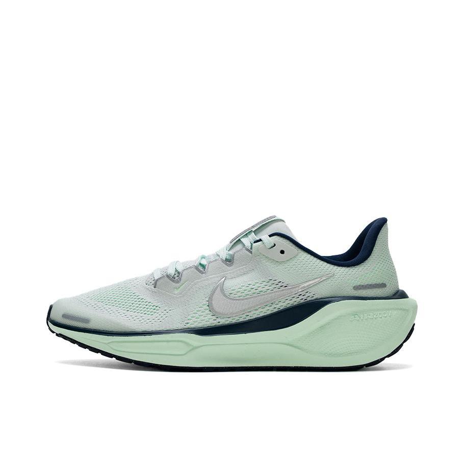 推荐商品：Nike Air Zoom Pegasus 41 飞马 跑鞋 ReactX泡绵缓震透气轻便回弹训练防滑马拉松短跑支撑贴合耐用 大童/浅绿色