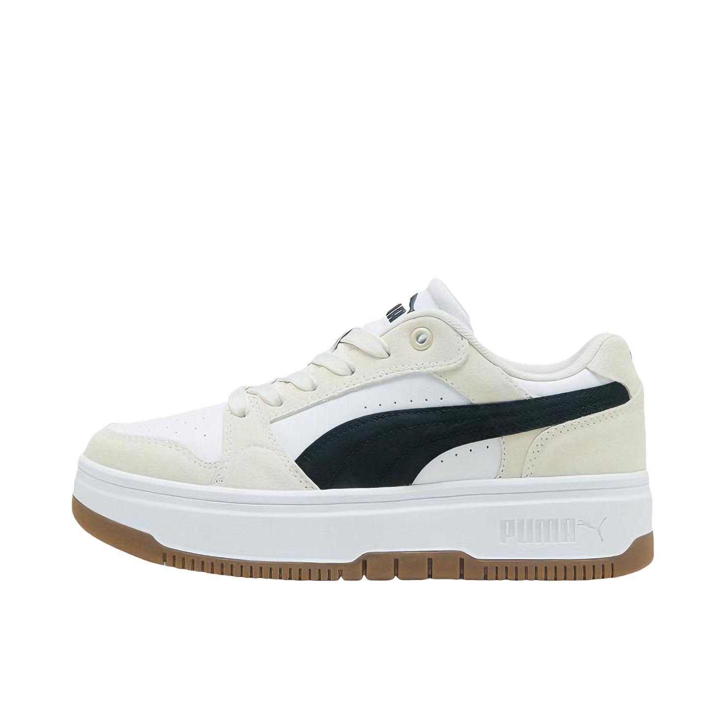 推荐商品：Puma/彪马 REBOUND LOW SD 板鞋 复古休闲增高 女款/白色/黑色/米白色