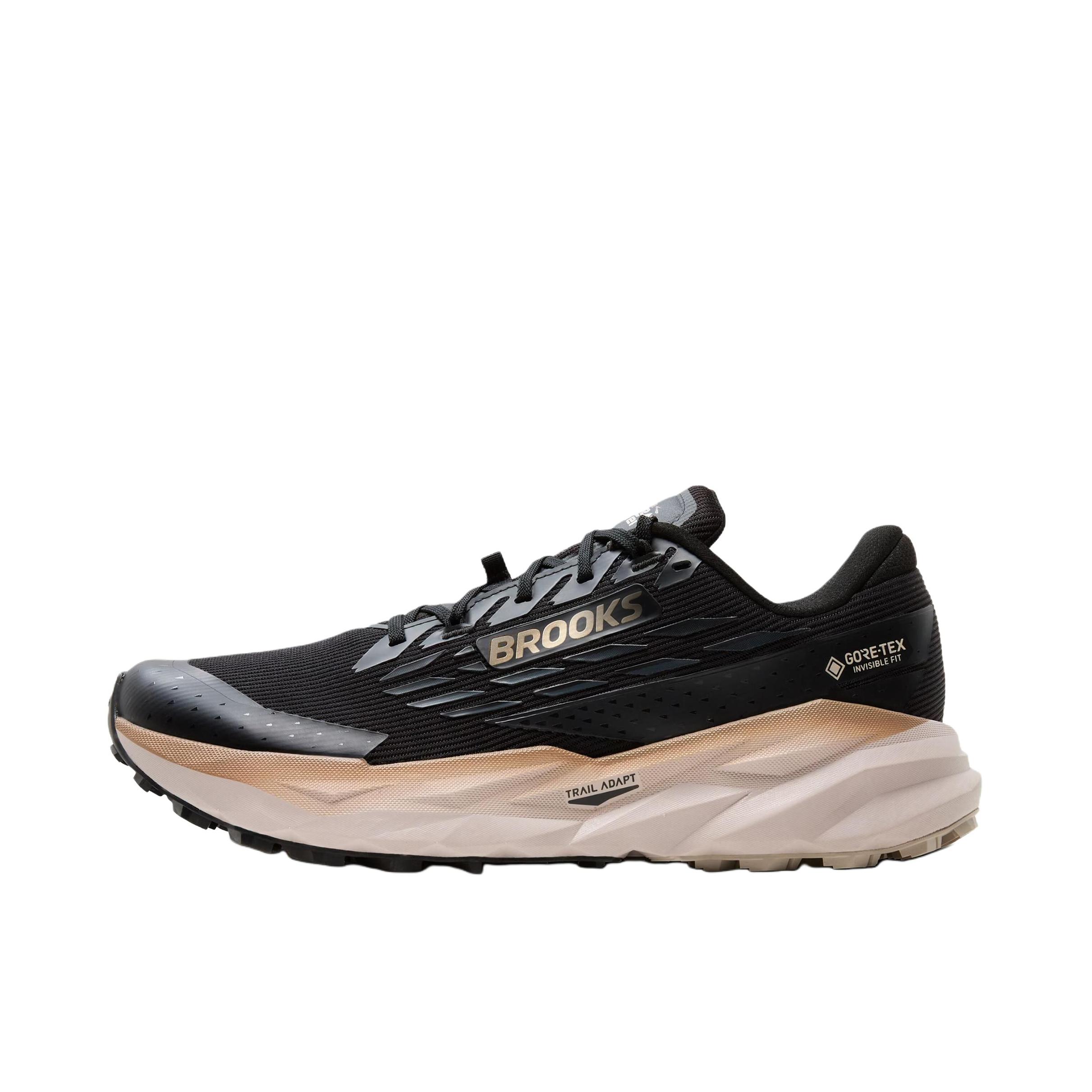 推荐商品：Brooks/布鲁克斯 Cascadia 山岩19 跑鞋 百搭圆头舒适 1D宽/黑色/浅棕色 