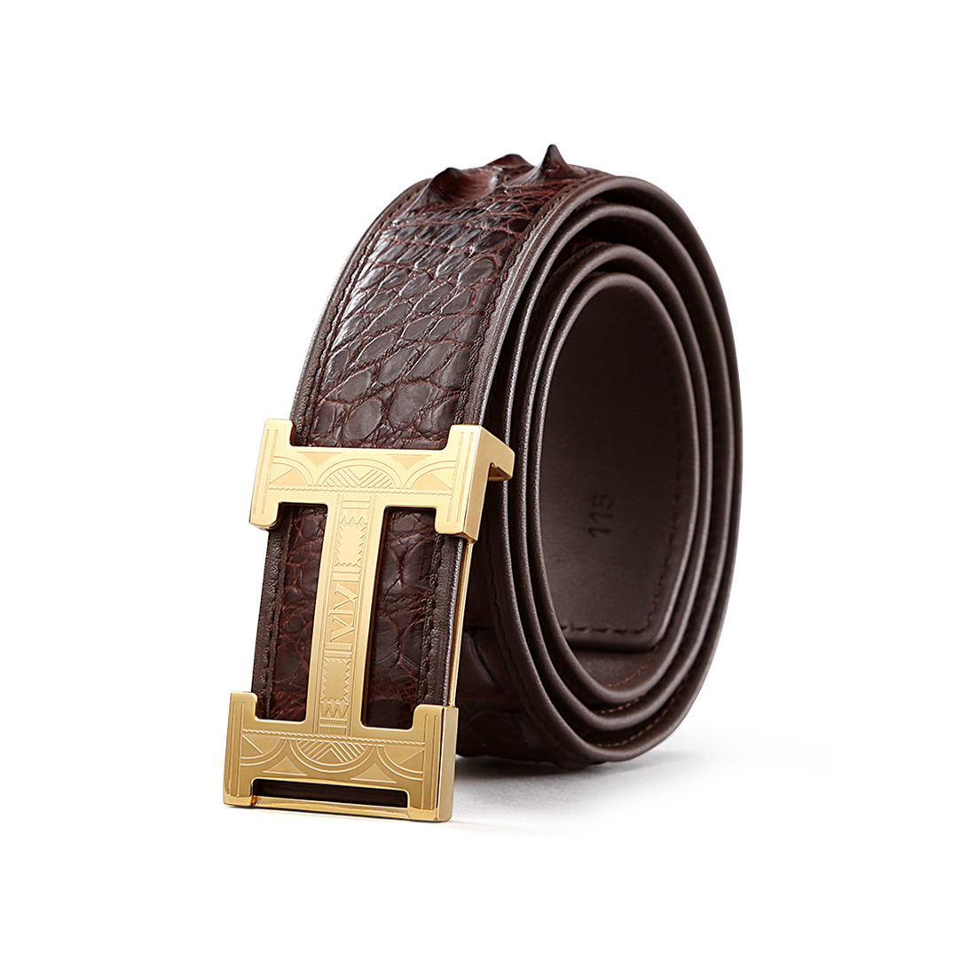 推荐商品：V.V.Brown 平滑扣真皮鳄鱼皮皮带 V158261
