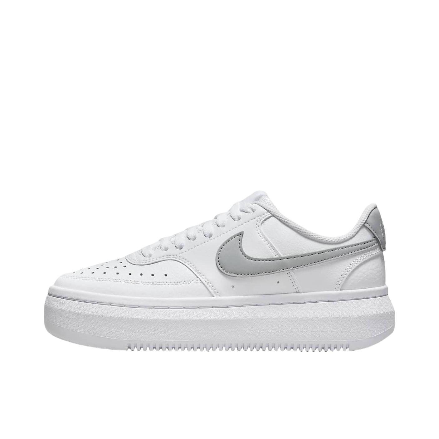 推荐商品：Nike Court Vision 1 Alta 板鞋 缓震舒适轻便耐磨厚底增高 低帮/Alta/白色/银色